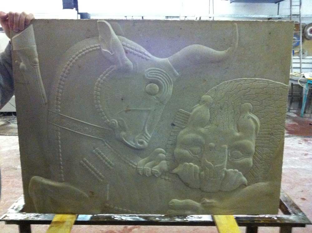 persepolis carving reproduction on CNC